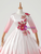 Gradient Color Satin Short Sleeve Appliques Quinceanera Dress
