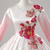 Gradient Color Satin Short Sleeve Appliques Quinceanera Dress