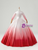 Gradient Color Satin Short Sleeve Appliques Quinceanera Dress