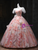 Straps Print Tulle Quinceanera Dress
