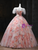 Strapless Print Tulle Quinceanera Dress