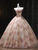 Ball Gown Tulle Print Strapless Quinceanera Dress