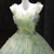 Green Tulle Straps Flower Quinceanera Dress