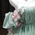 Green Tulle Strapless Appliques Quinceanera Dress