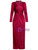 Burgundy Pleats Beading Mother Of The Bride Dress