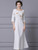 Elegant White Short Sleeve Beading Mother Of The Bride Dress