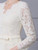 Cheap Beige Lace Long Sleeve V-neck Mother Of The Bride Dress