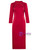 Red Satin Long Sleeve Lace Beading Mother Of The Bride Dress