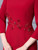 Trendy Red Long Sleeve Flower Beading Mother Of The Bride Dress