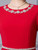 Dreamy Red Scoop Neck Beading Mother Of The Bride Dress