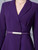 Purple Long Sleeve V-neck Beading Mother Of The Bride Dress