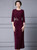 Hot Sale Burgundy Pleats Beading Mother Of The Bride Dress
