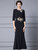 Impressive Black Short Sleeve Beading Mother Of The Bride Dress