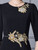 Impressive Black Short Sleeve Beading Mother Of The Bride Dress