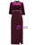 New arrivals Burgundy Velvet Short Sleeve Beading Mother Of The Bride Dress