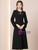 Black Long Sleeve Beading Bow Mother of the Bride Dress