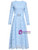 Blue Lace Long Sleeve Mother of the Bride Dress
