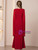 Causal Red Scoop Neck Beading Mother of the Bride Dress