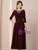 Dark Burgundy Short Sleeve Mother of the Bride Dress