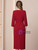 Dazzling Burgundy Short Sleeve Mother of the Bride Dress