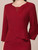 Dazzling Burgundy Short Sleeve Mother of the Bride Dress