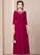 Splendid Fuchsia Short Sleeve Mother of the Bride Dress