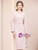 Beautiful Pink Long Sleeve Beading Mother of the Bride Dress