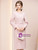 Beautiful Pink Long Sleeve Beading Mother of the Bride Dress