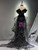 Black Mermaid Sequins Straps Prom Dress