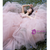 Pink Tulle Strapless 3D Flower Prom Dress