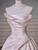 Light Pink Satin Appliques Wedding Dress