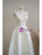 White Satin Flower Short Wedding Dress