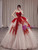 Red Tulle Strapless Prom Dress