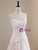 White Lace Strapless Wedding Dress