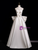 White Satin Off the Shoulder Wedding Dress