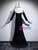 Black Mermaid Velvet Strapless Pearls Prom Dress