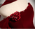 Burgundy Mermaid Lace Velvet Prom Dress