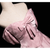 Pink Print Strapless Bow Prom Dress