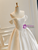 White Satin Off the Shoulder Appliques Wedding Dress