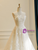 White Sequins Lace Strapless Wedding Dress