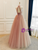 Pink Tulle Pleats Backless Prom Dress