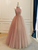 Pink Tulle Pleats Backless Prom Dress