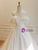 White Tulle Satin Lace Off the Shoulder Wedding Dress