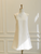 White Halter Backless Flower Wedding Dress