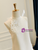 White Halter Backless Flower Wedding Dress