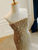 Gold Mermaid Beading Strapless Prom Dress
