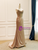 Gold Mermaid Strapless Pleats Prom Dress