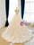 Ivory Tulle Sequins Appliques Strapless Wedding Dress