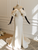 Apricot Mermaid Pleats Wedding Dress