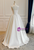 White Satin Strapless Lace Wedding Dress